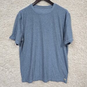 Vuori Strato Tech Tee Men Large Blue Heathered Performance Short Sleeve V126